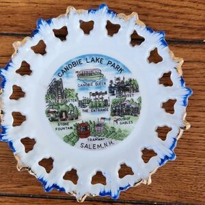 Canobie Lake Park souvenir lattice edge plate